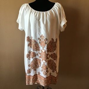 Michael Kors Off Shoulder Shift Dress, Size Large